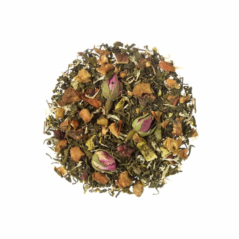 TEA SHOP - Té Blanco Sakura Beauty Blend 100g - 50 Tazas - Formato a Granel - White Tea - En Hojas - Mezcla con Verde - Beauty y Digestivo