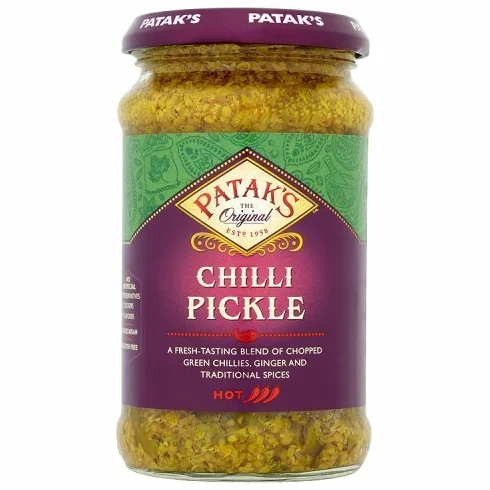 Patak Chilli Pickle 283g – Achaar tradicional indio – Achaar con ingredientes naturales – Proporciona la experiencia gastronómica india ideal (paquete de 1)