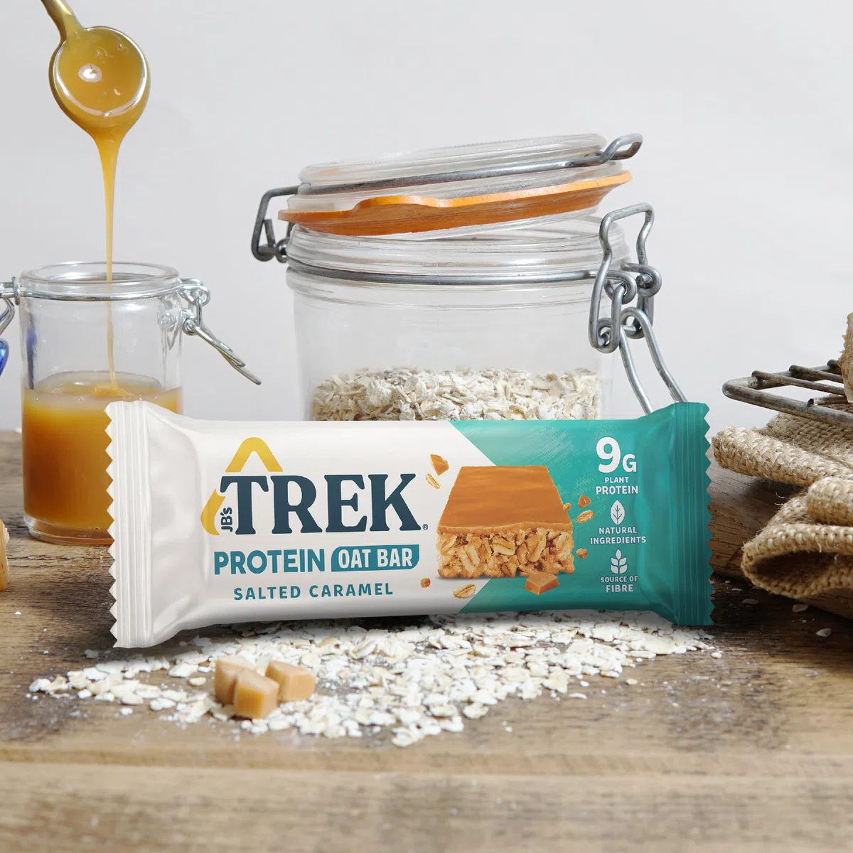 TREK Barrita Proteíca de Avena | Pack Multisabor | Plant-Based | Sin Gluten | Vegano | 16 x 50g Barritas | 800g