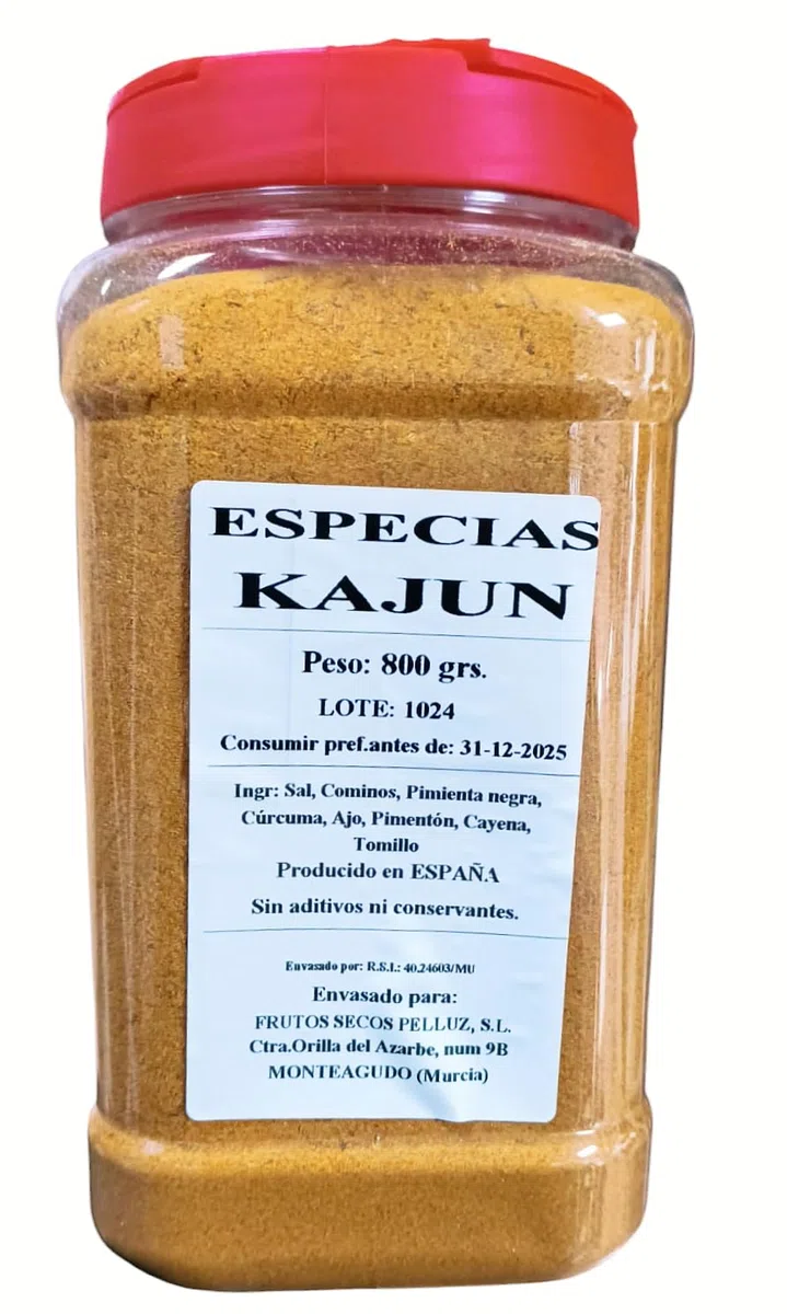 Especias Kajun 800 gr - cajun - Condimento para sazonar - Pelluz