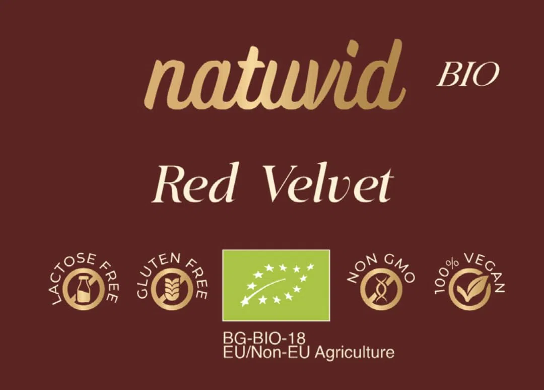 Crema Red Velvet BIO Natuvid (200g) | Mantequilla de Frutos Secos Orgánica | Vegana, Sin Gluten y Sin Lactosa | Ideal para Desayunos Energéticos y Repostería Saludable