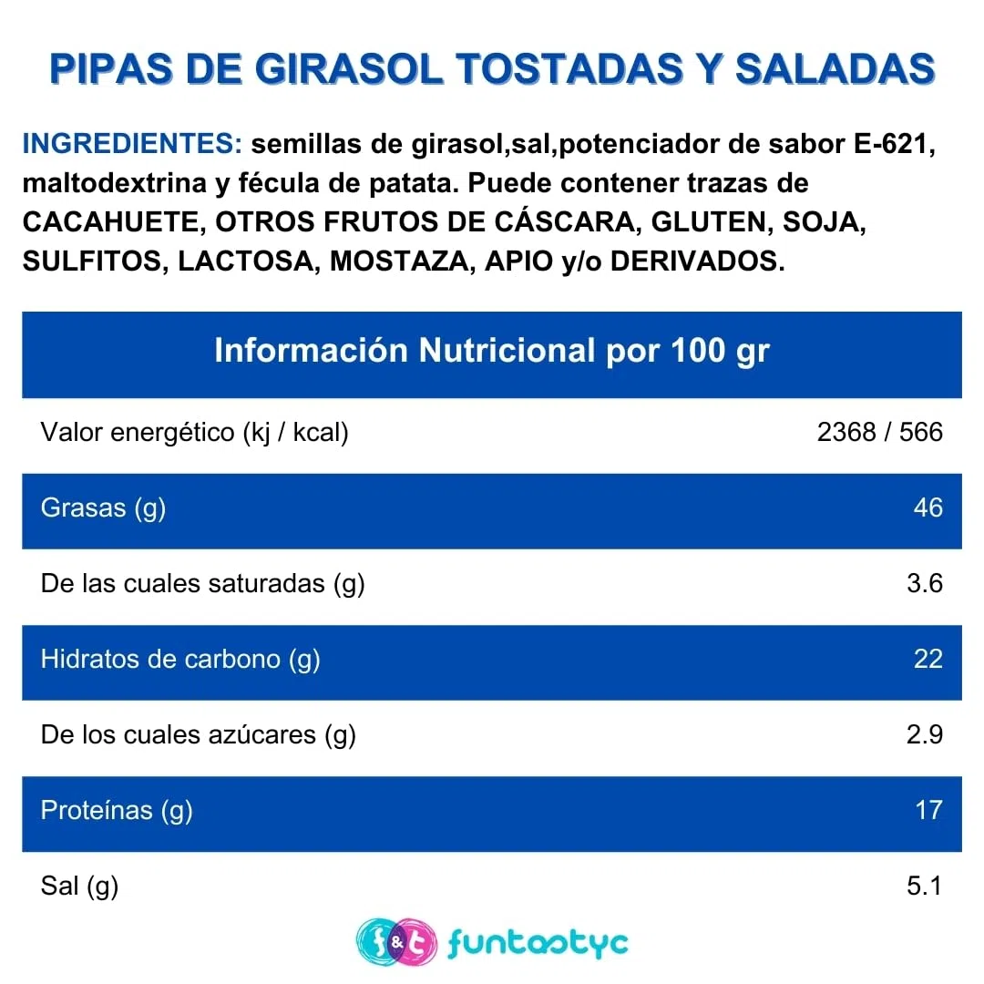 Pipas Granainas - Pipas Salaillas 110 GR | Contiene Expositor con 10 Unidades (Con Sal, Granainas)