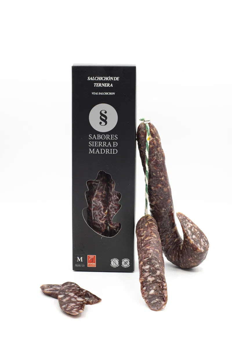 Salchichón de vacuno, Sabores Sierra de Madrid, Embutido Gourmet, Elaboración artesanal