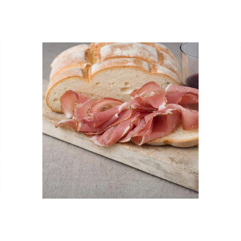 Speck ligeramente ahumado, tipico embutido italiano, Salumi Pasini, 250 gr
