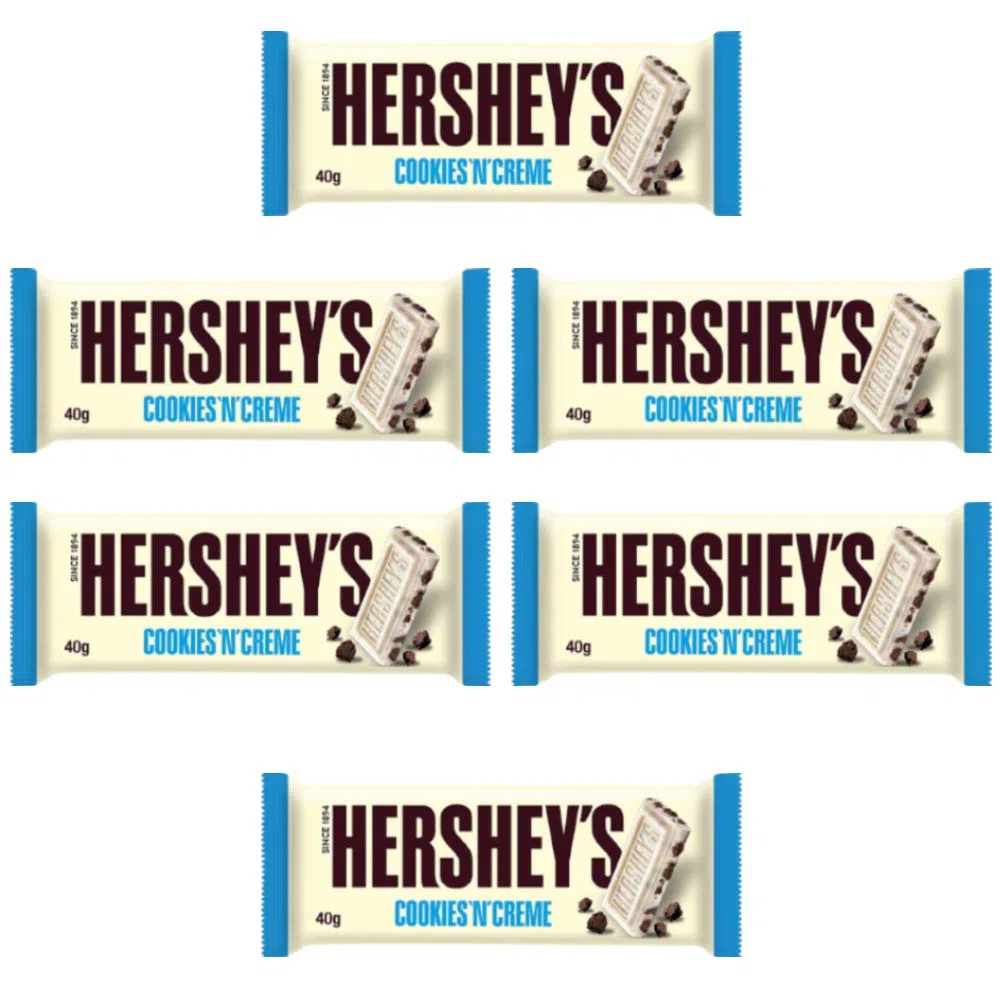 HERSHEY'S Cookies 'N' Crme Chocolate, 6 x 40 g