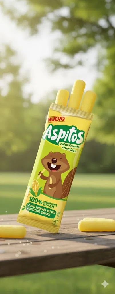 iChuches - Pack Aspitos Natural | 6 Packs con 9 Paquetes de Snack Crujiente y Ligero para Compartir
