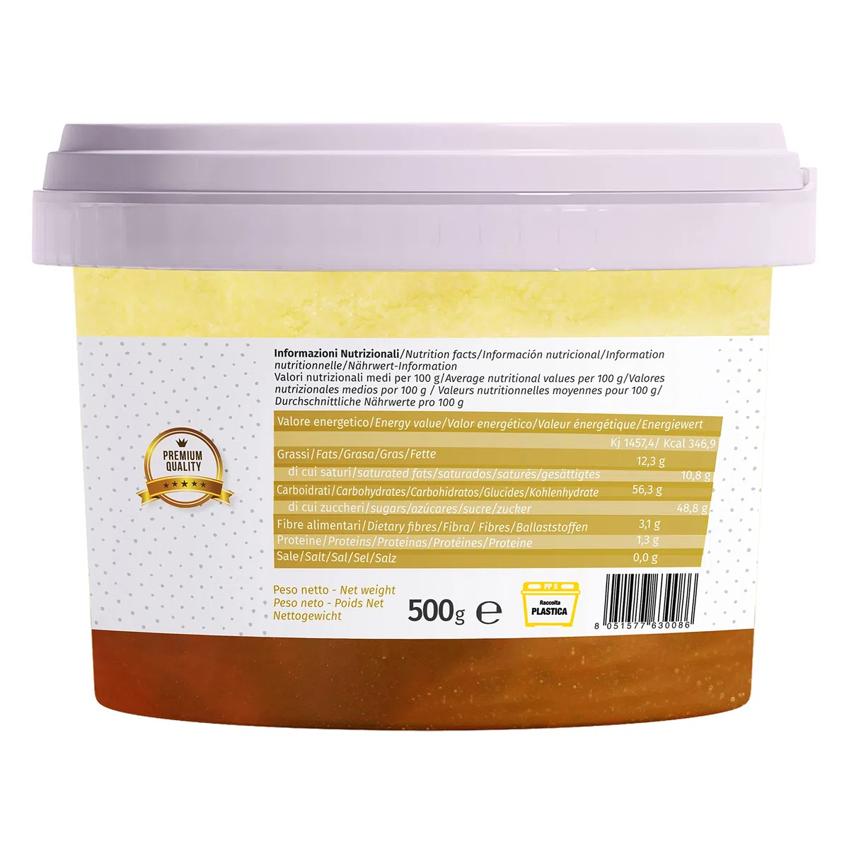 Pasta de Coco Semielaborada Textura Cremosa para Postres Helados Pasteleria Sin Gluten Deliciosa y Versátil 200gr