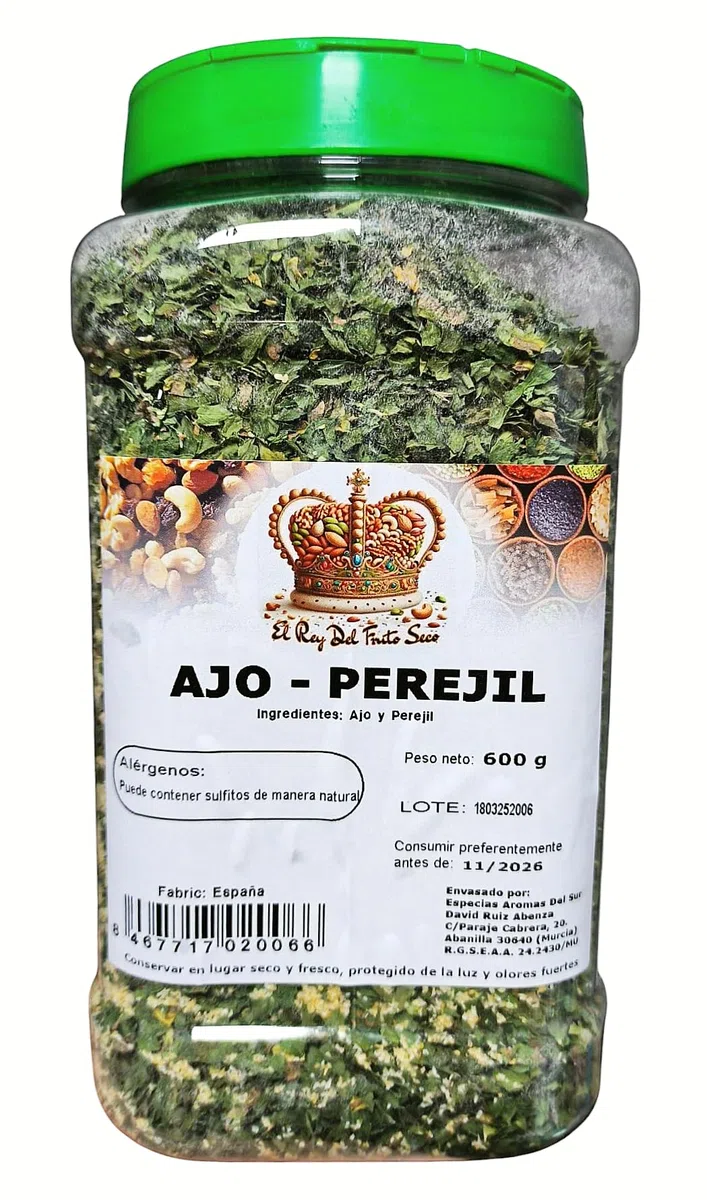 Mezcla Ajo y Perejil 600 gr - El Rey del Fruto Seco