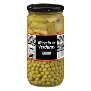 Mezcla de verduras Hacendado Tarro 660 g (400 g escurrido) Pack 2