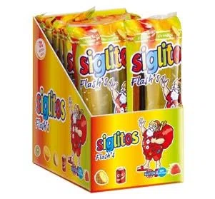 Siglitos flash - Polos de Hielo Tipo Flash | Golosinas para Congelar de Sabores Surtidos | 12 Bolsas y 144 Unidades de 80 ml