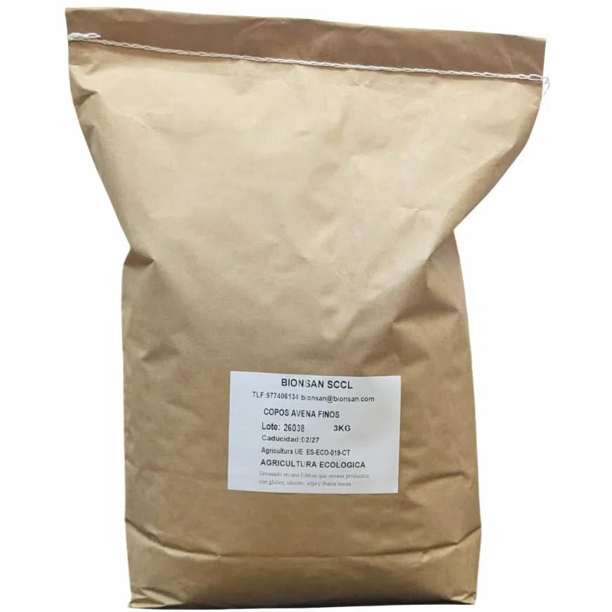Copos de Avena Finos a Granel Bio Bionsan 3 kg | Avena integral ecológica para porridge, muesli, galletas y panes caseros | Desayunos y meriendas saludables sin azúcares añadidos