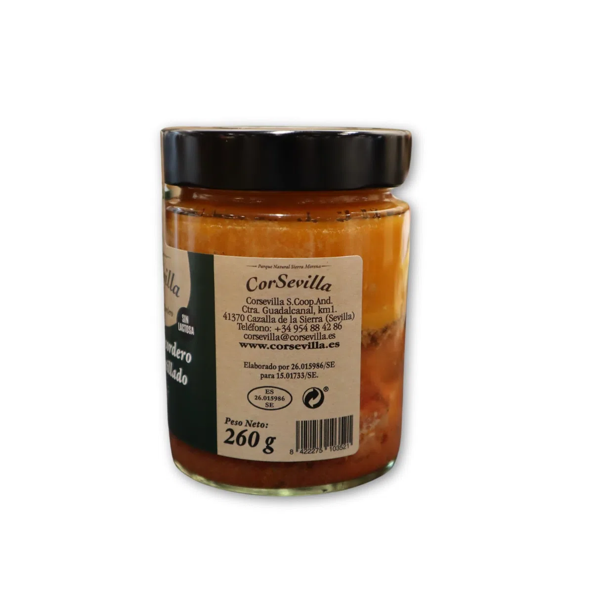 Corsevilla - Guiso Cordero Amontillado - Calidad Gourmet - Delicias de Cordero - Sin Gluten - Sin Lactosa - Listo para calentar y comer - 260g unidad aprox.
