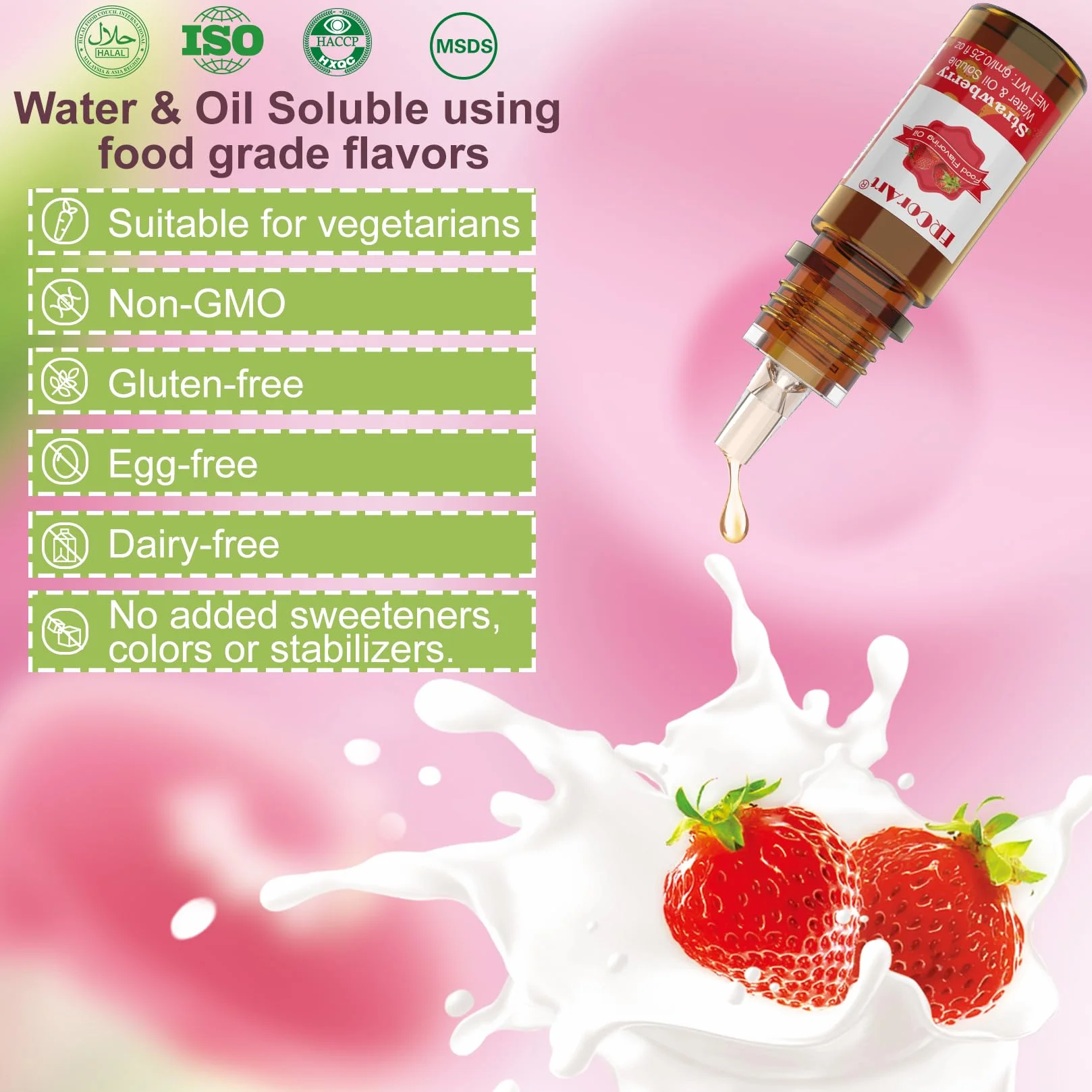 Aromas Alimentarios - 12 Aroma Flavour Drops, Aroma Natural Líquido, Saborizante Concentrado Para Caramelos, Aceite Saborizante Para Hornear, Jabón, Bebidas, Soluble en Agua y Aceite
