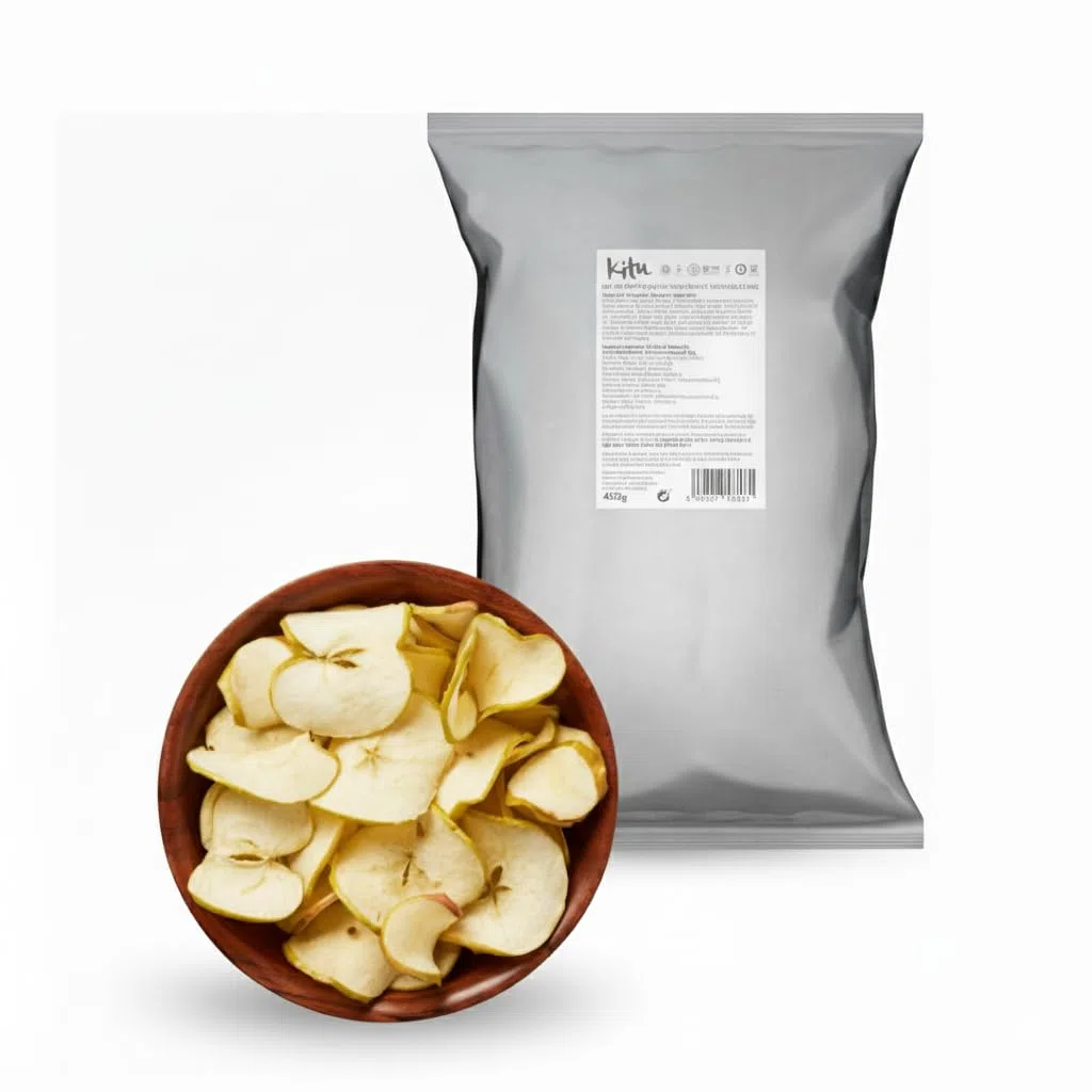 NULTHY Chips de Manzana Crujiente 350g KITU | Formato Familiar | Snack Saludable y Natural | Sin Gluten, Sin Azúcares Añadidas