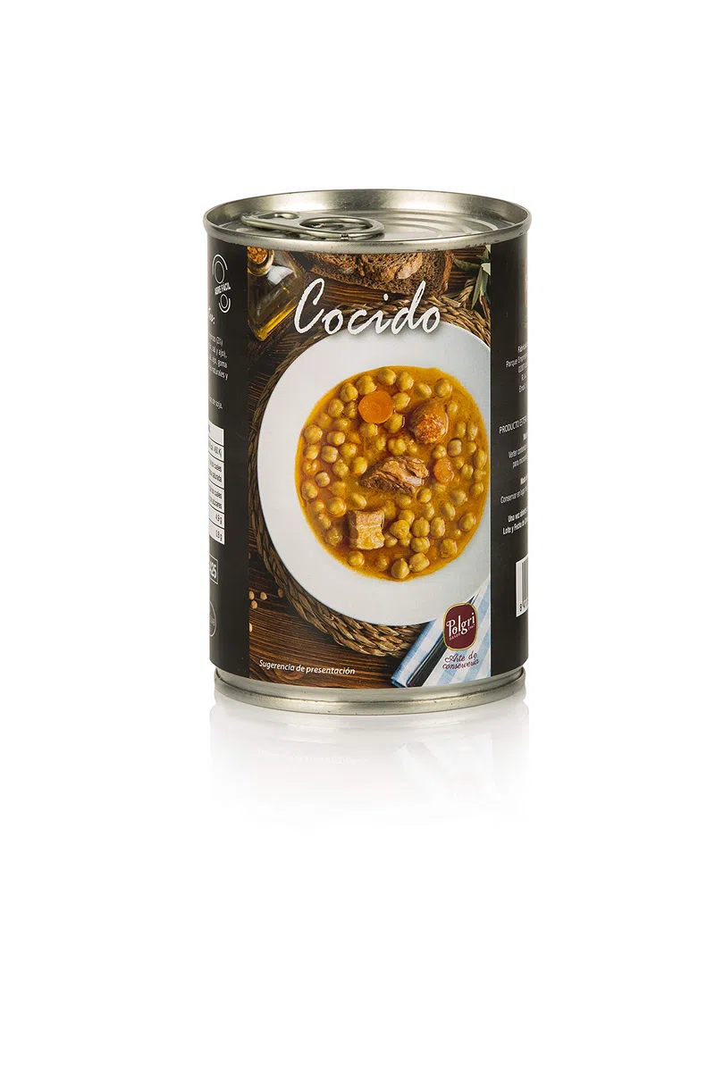 Polgri Cocido de Garbanzos con Tocino y Chorizo 390 grs x 3 Unidades
