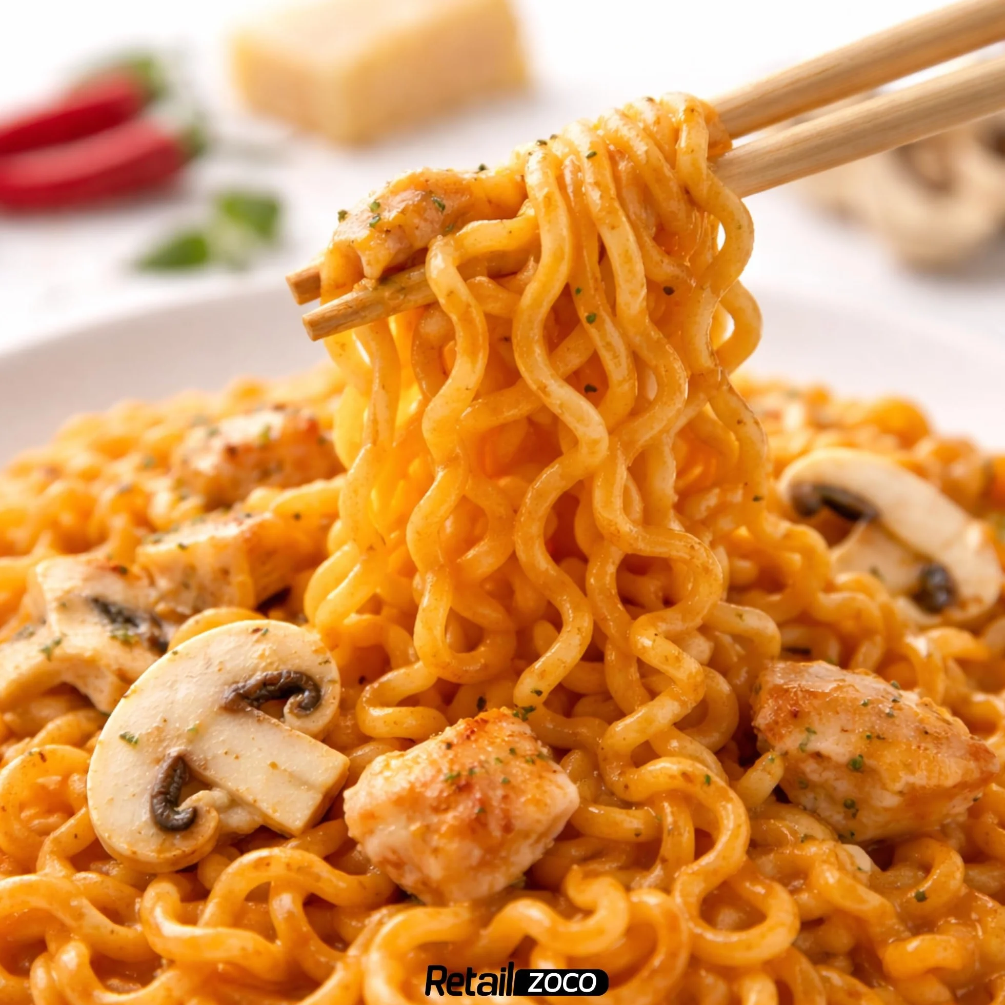 Ramen con fideos salteados con pollo picante Samyang Buldak, Hot Chicken Ramen Carbonara, Hot chicken ramen instantáneo muy rico y picante, Sabor a carbonara, Pack 3 paquetes de 80g cada uno