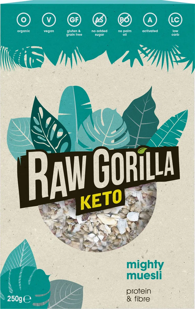 Raw Gorilla Muesli Keto Intenso, 250 Gramo