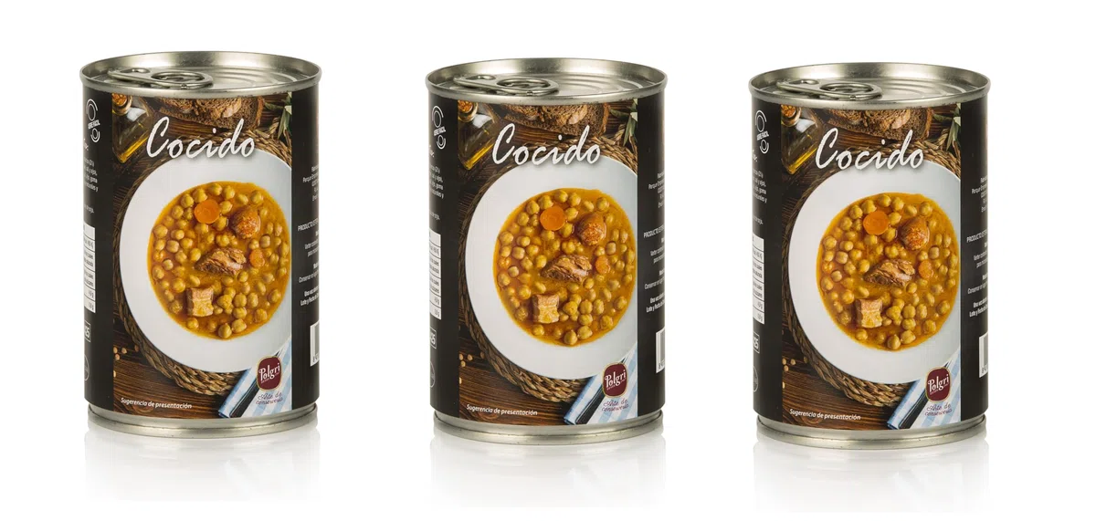 Polgri Cocido de Garbanzos con Tocino y Chorizo 390 grs x 3 Unidades