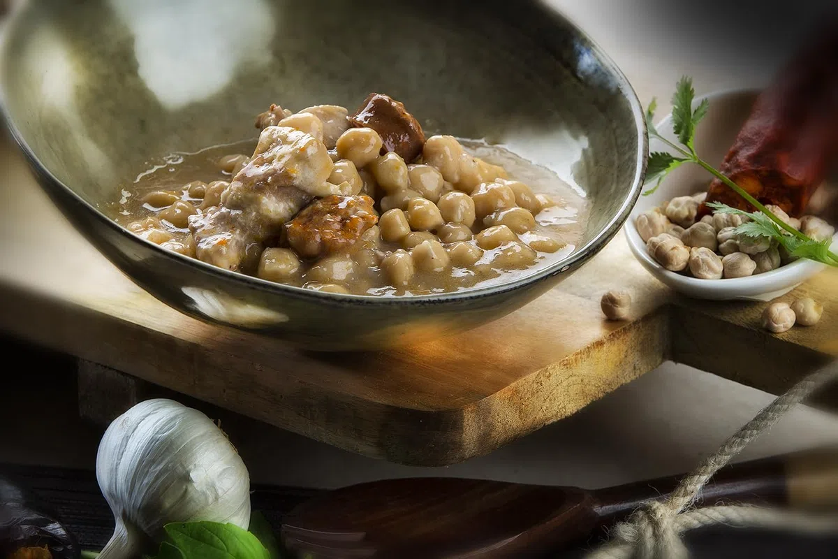 Polgri Cocido de Garbanzos con Tocino y Chorizo 390 grs x 3 Unidades