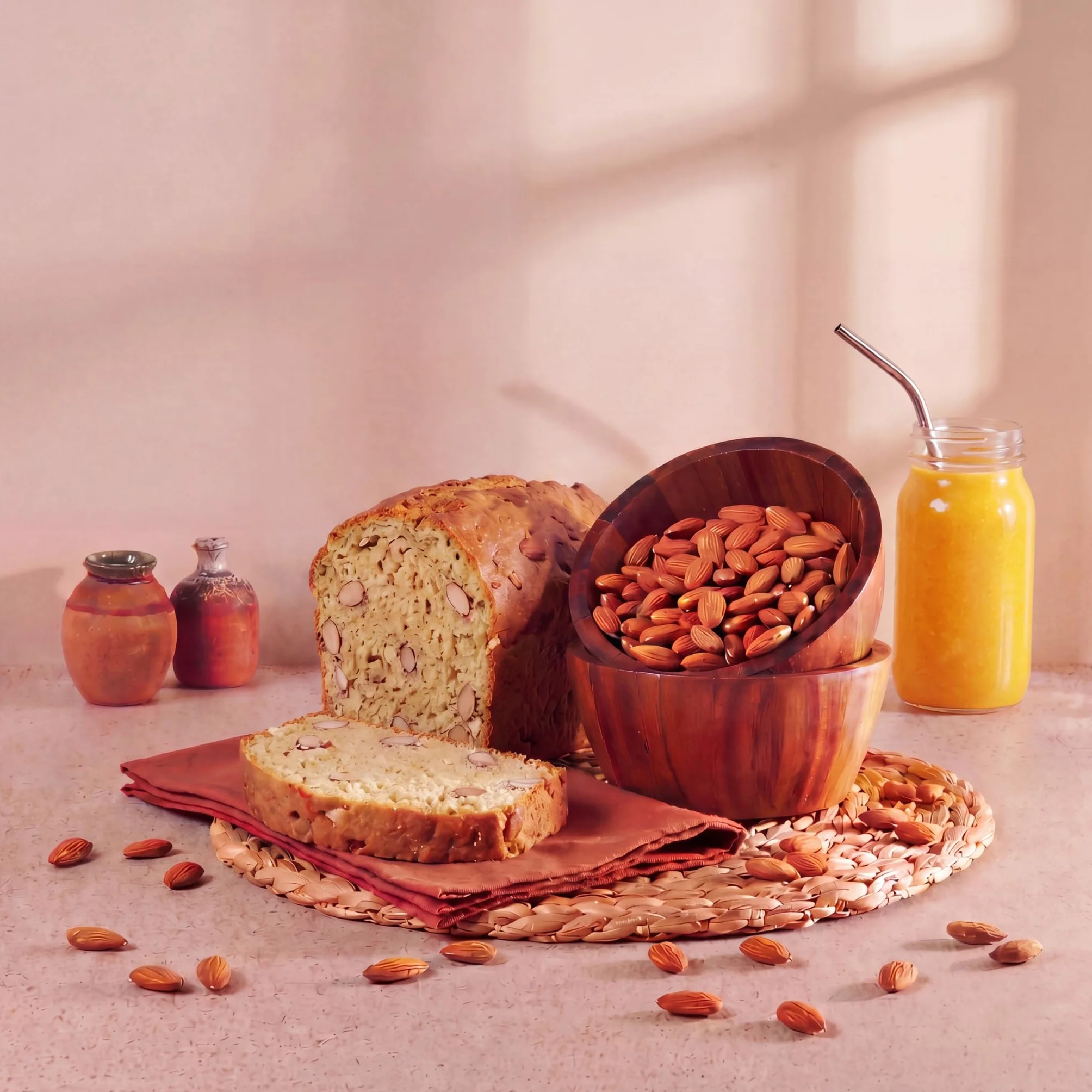 Almendras crudas con piel 1 kg nut&me | almendras naturales | Fuente de proteínas | Alto contenido en fibra | Sin gluten |