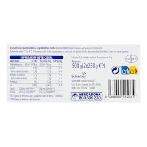 Queso fresco Burgos natural Hacendado 2 tarrinas x 250 g Pack 2